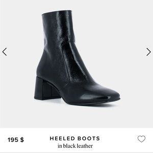 Jonak heeled boots in black leather